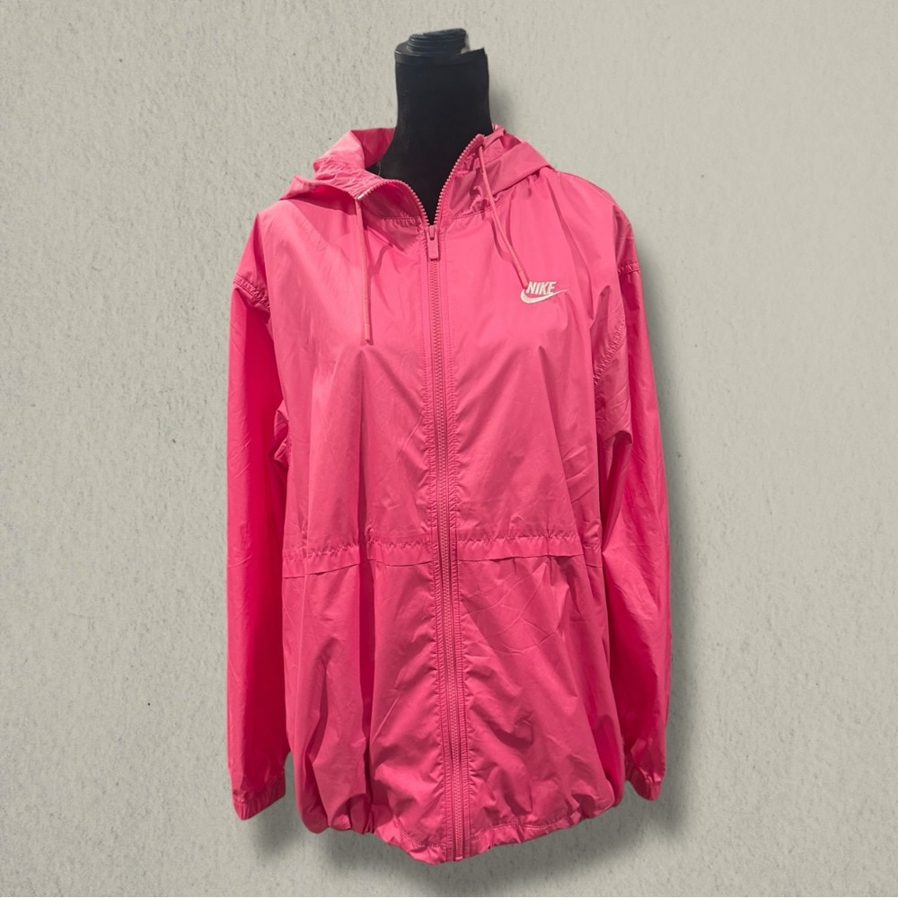 Nike Sportswear Essential Windrunner Pink Full Zip Hooded Windbreaker XXL